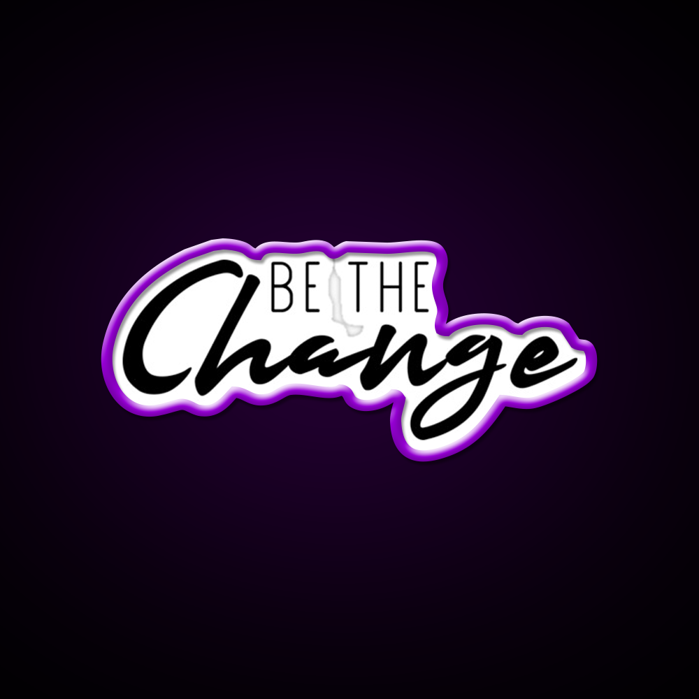 Be The Change Gym Fitness Led Neon Sign Rgb Color