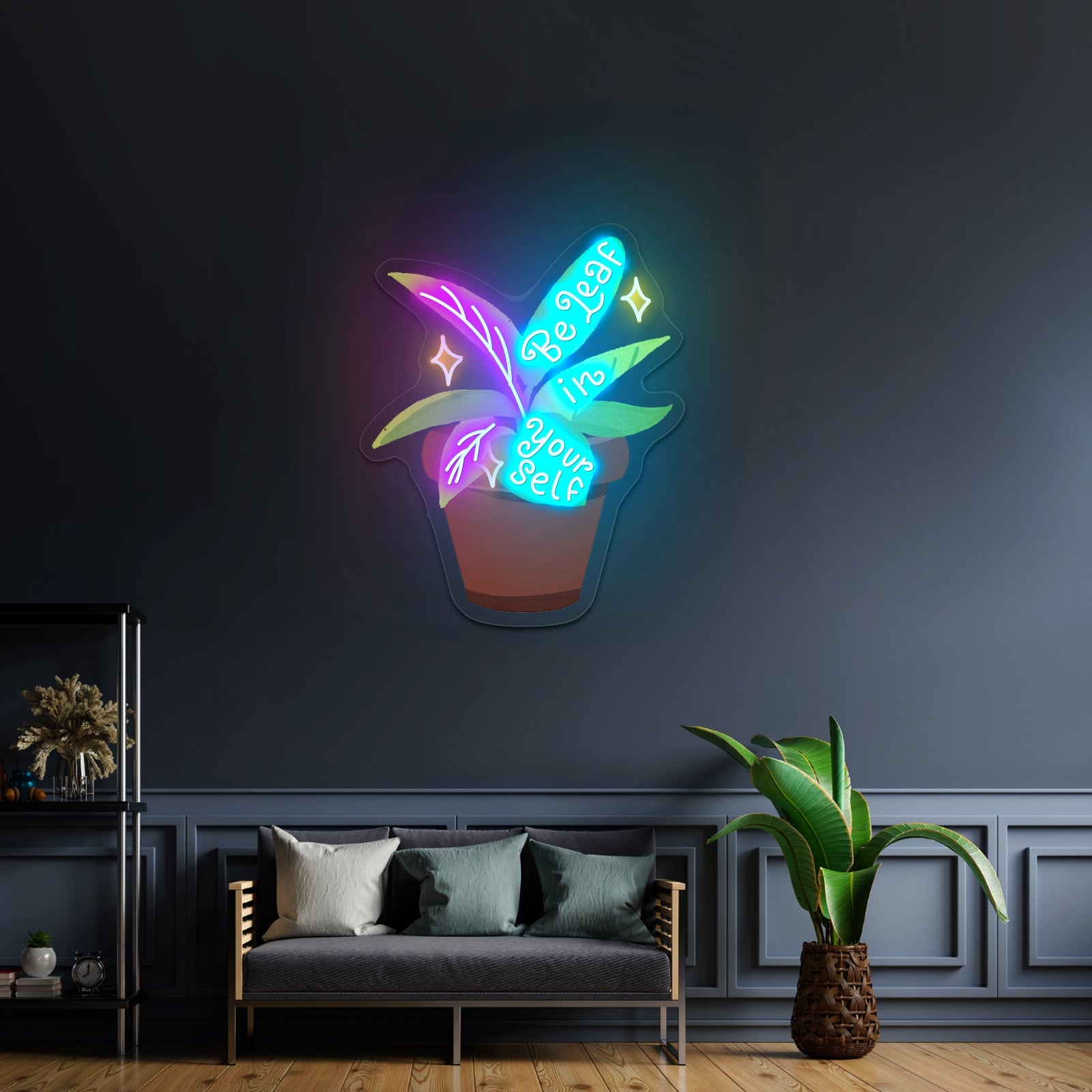 Be The Change Sunflower Neon Signs Wall Decor - Shineneon