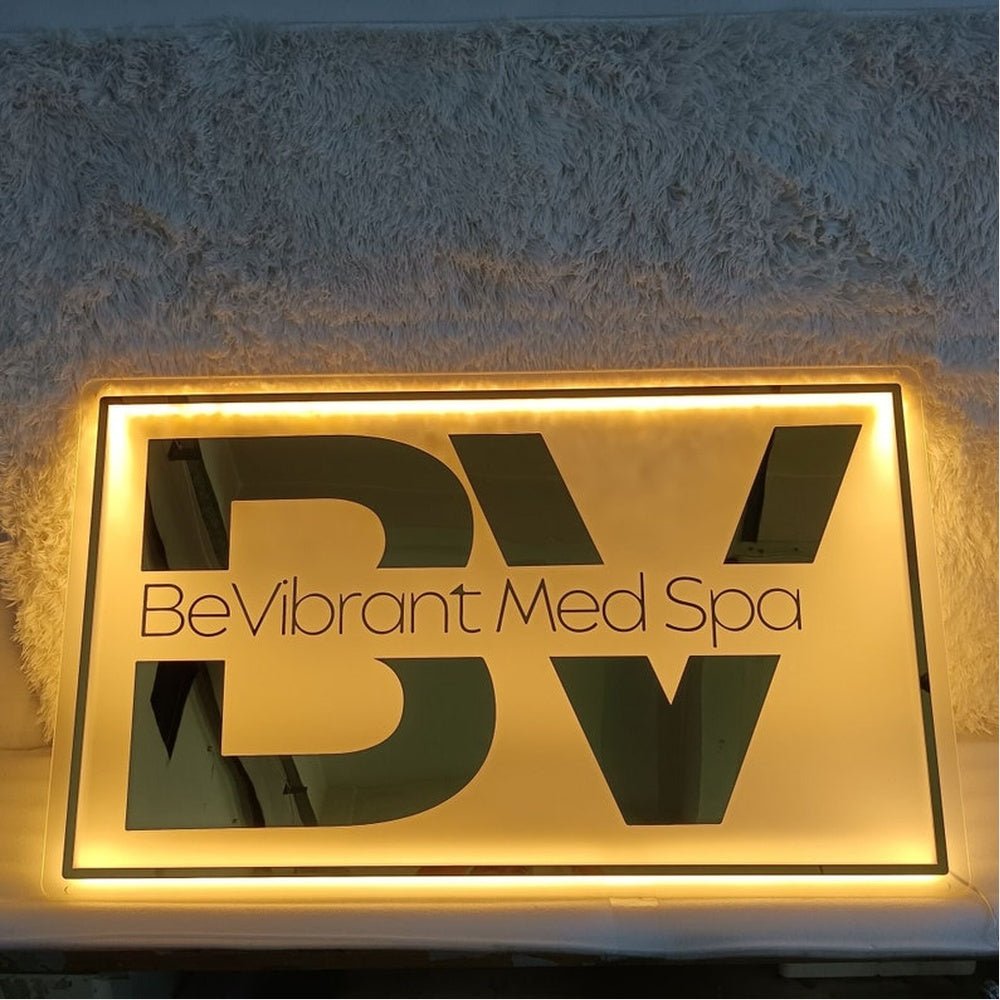 Be Vibrant Med Spa Acrylic Business Logo Sign - Shineneon