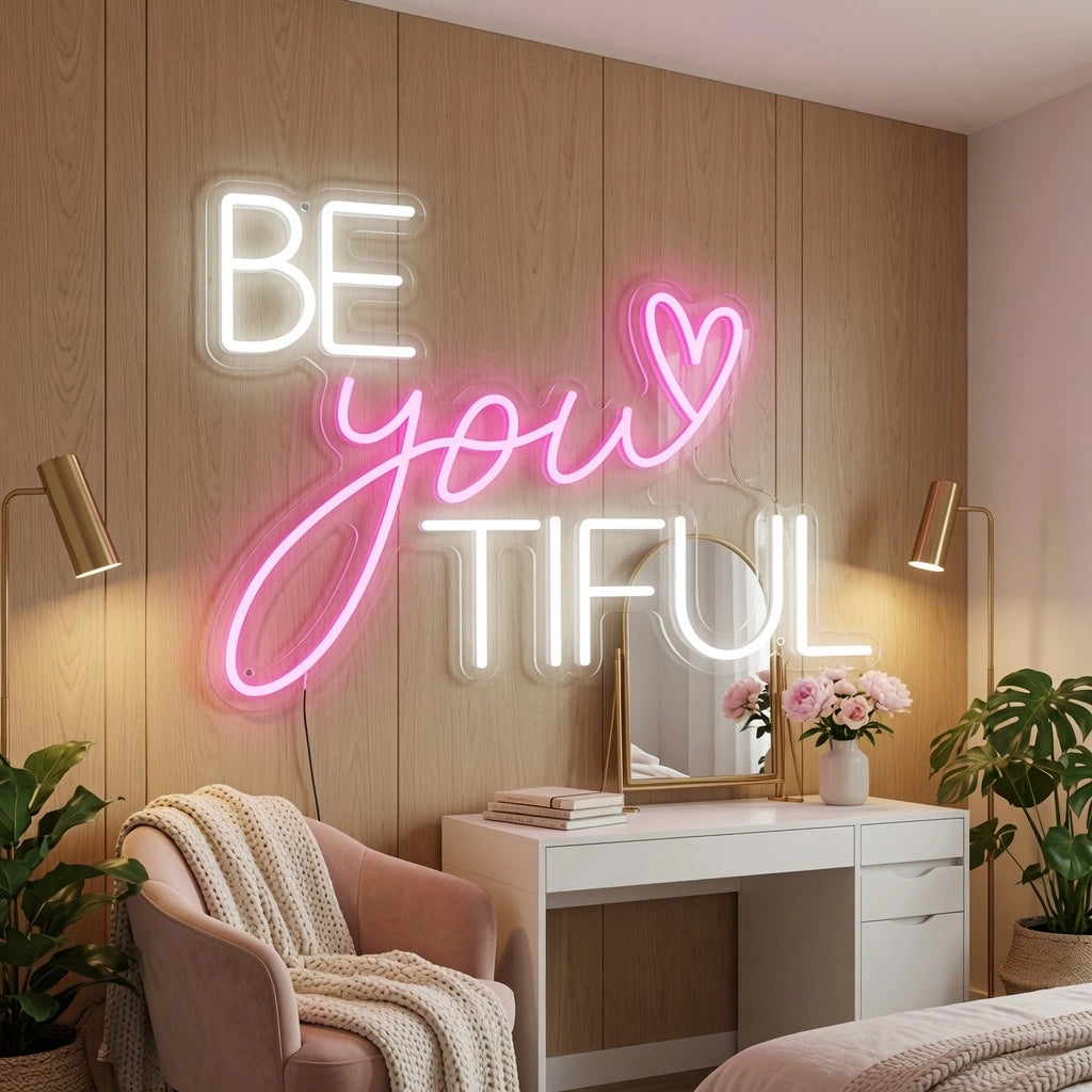 Be You Tiful LED Neon Sign Home Art - 02 High-Converting Product Image