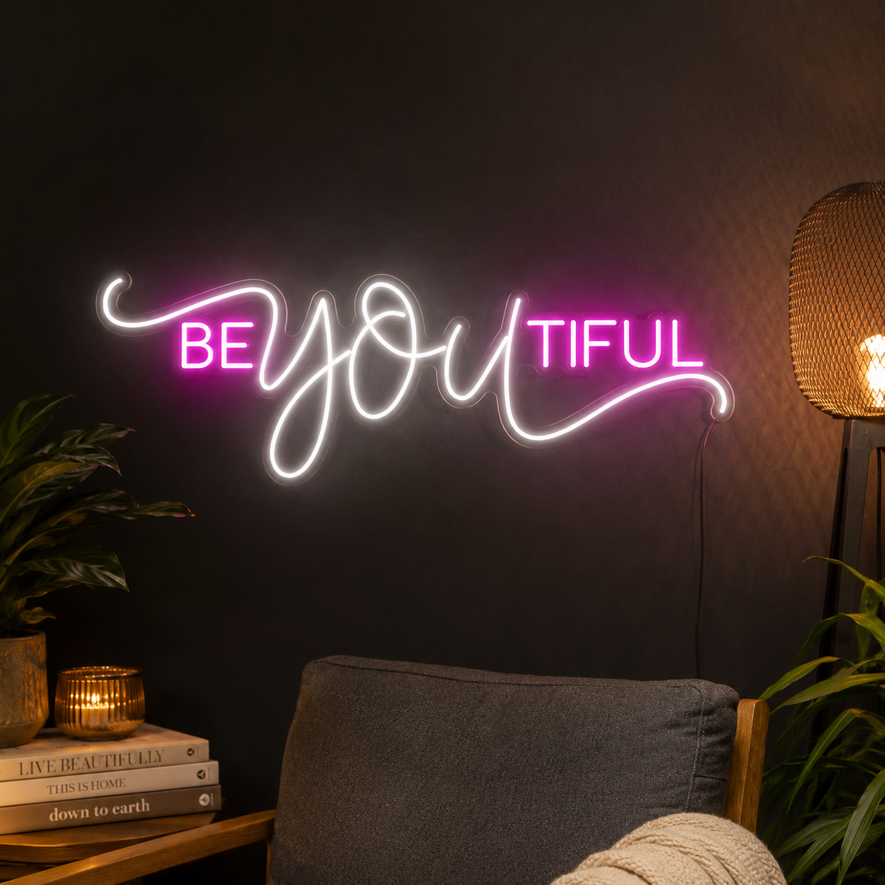 Be You Tiful Wall Decor LED Neon Sign - 02 High-Converting Product Image