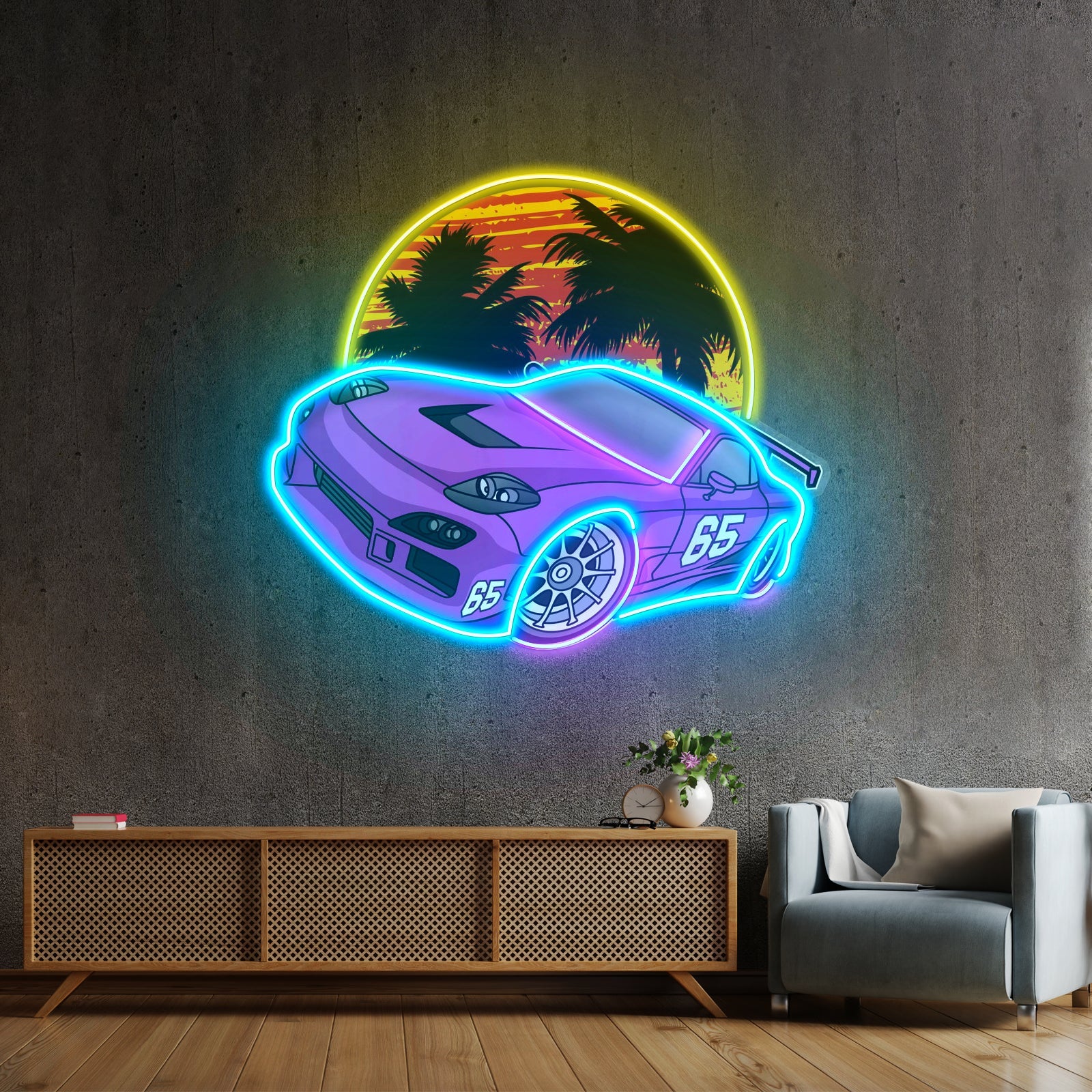 Beach Side Racing Led Neon Sign Light Custom Led Signs - Shineneon
