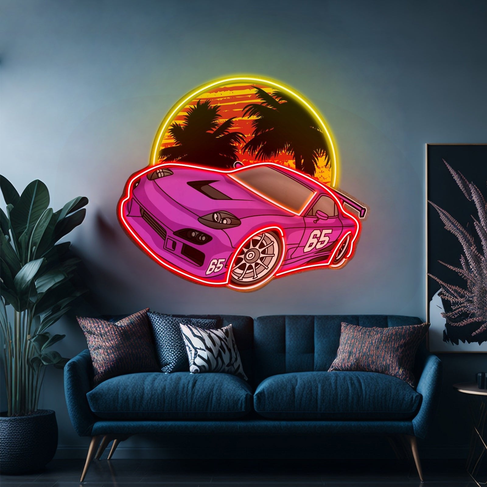 Beach Side Racing Led Neon Sign Light Custom Led Signs - Shineneon