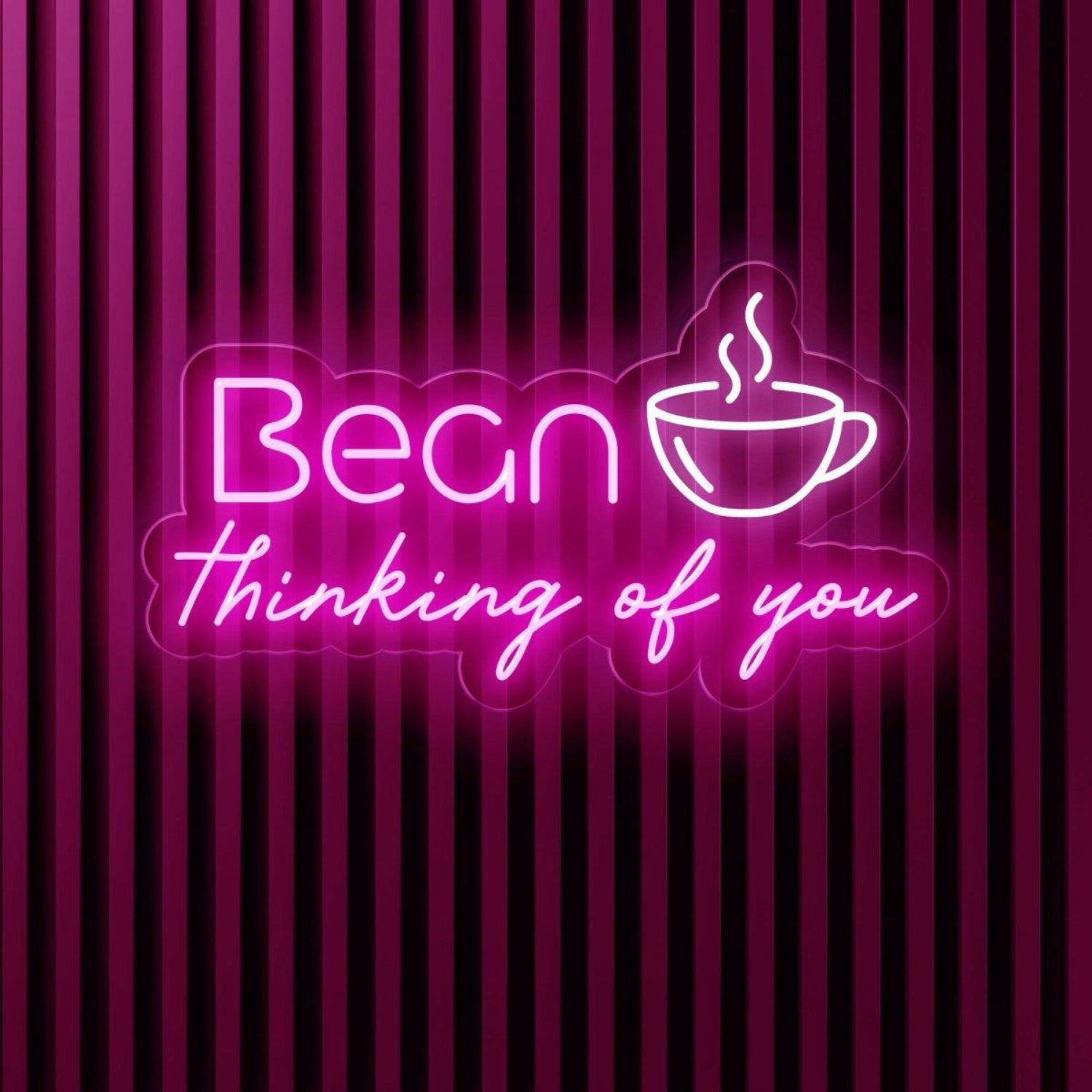 Bean Thinking Of You Coffee Cup Led Neon Sign For Cafe Home Decor | Shineneon