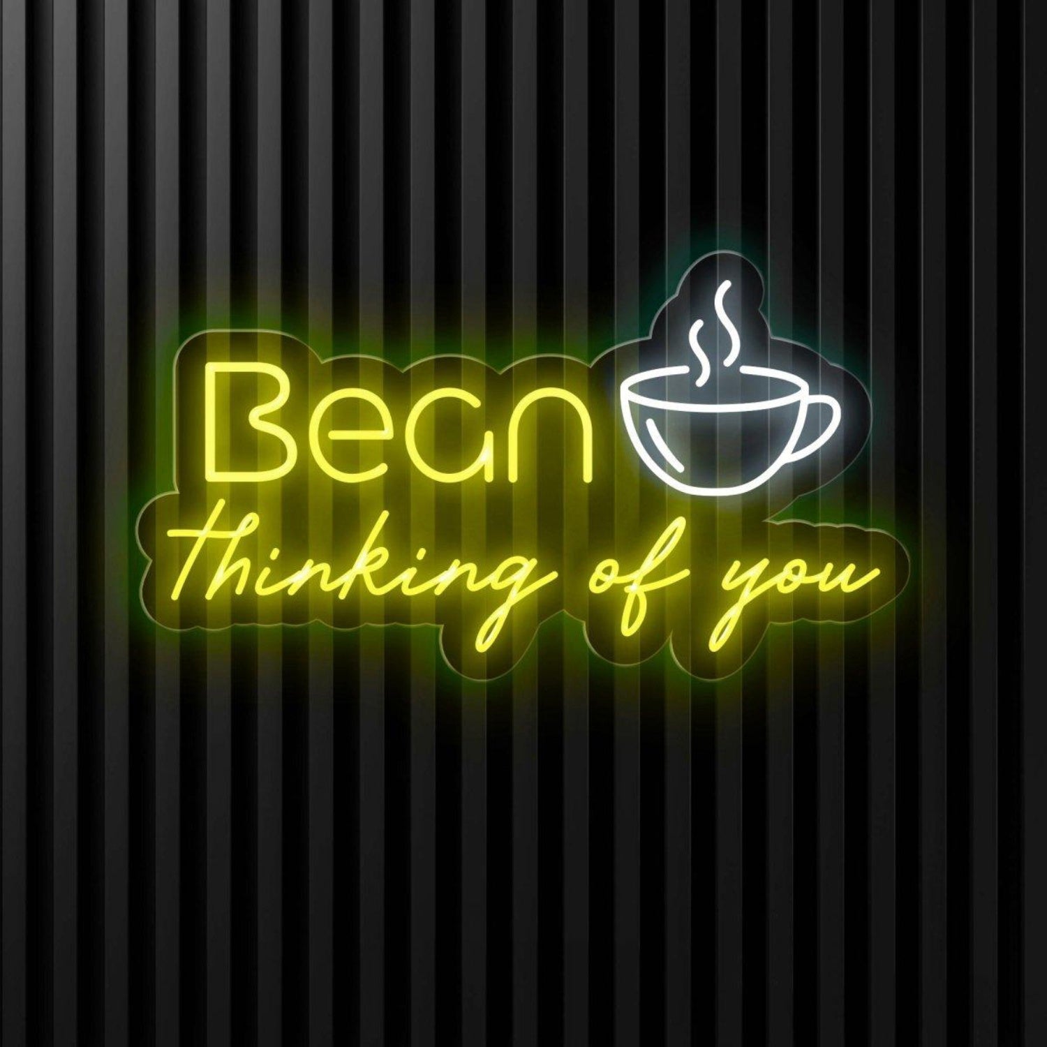Bean Thinking Of You Coffee Cup Led Neon Sign For Cafe Home Decor | Shineneon