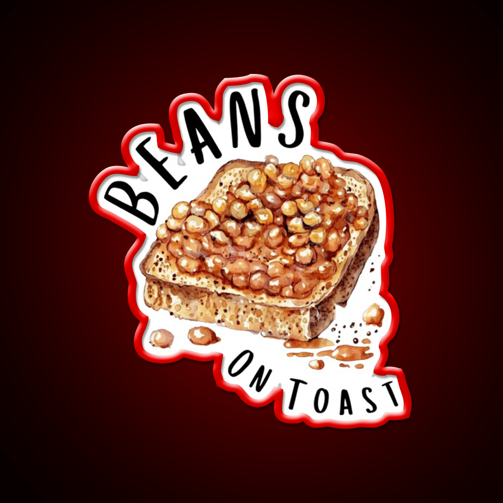 Beans On Toast Baked Beans Classic British Food Snack Food Led Neon Sign Rgb Color - Shineneon