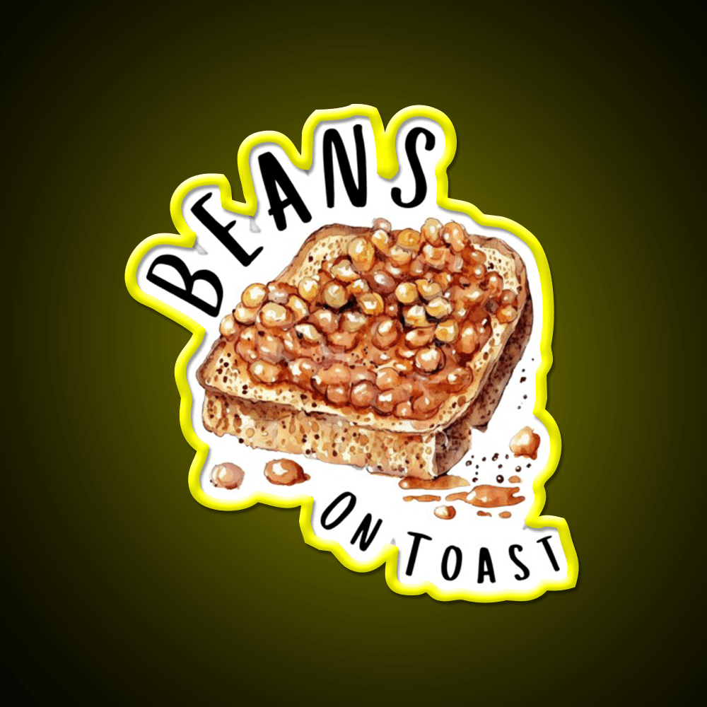 Beans On Toast Baked Beans Classic British Food Snack Food Led Neon Sign Rgb Color - Shineneon