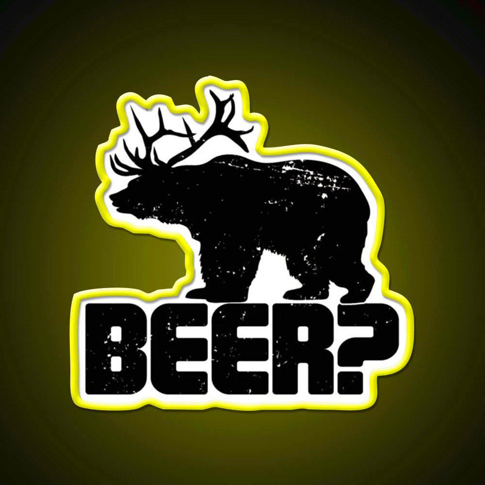 Bear Beer Bar Decor Led Neon Sign Rgb Color - Custom LED neon sign front view