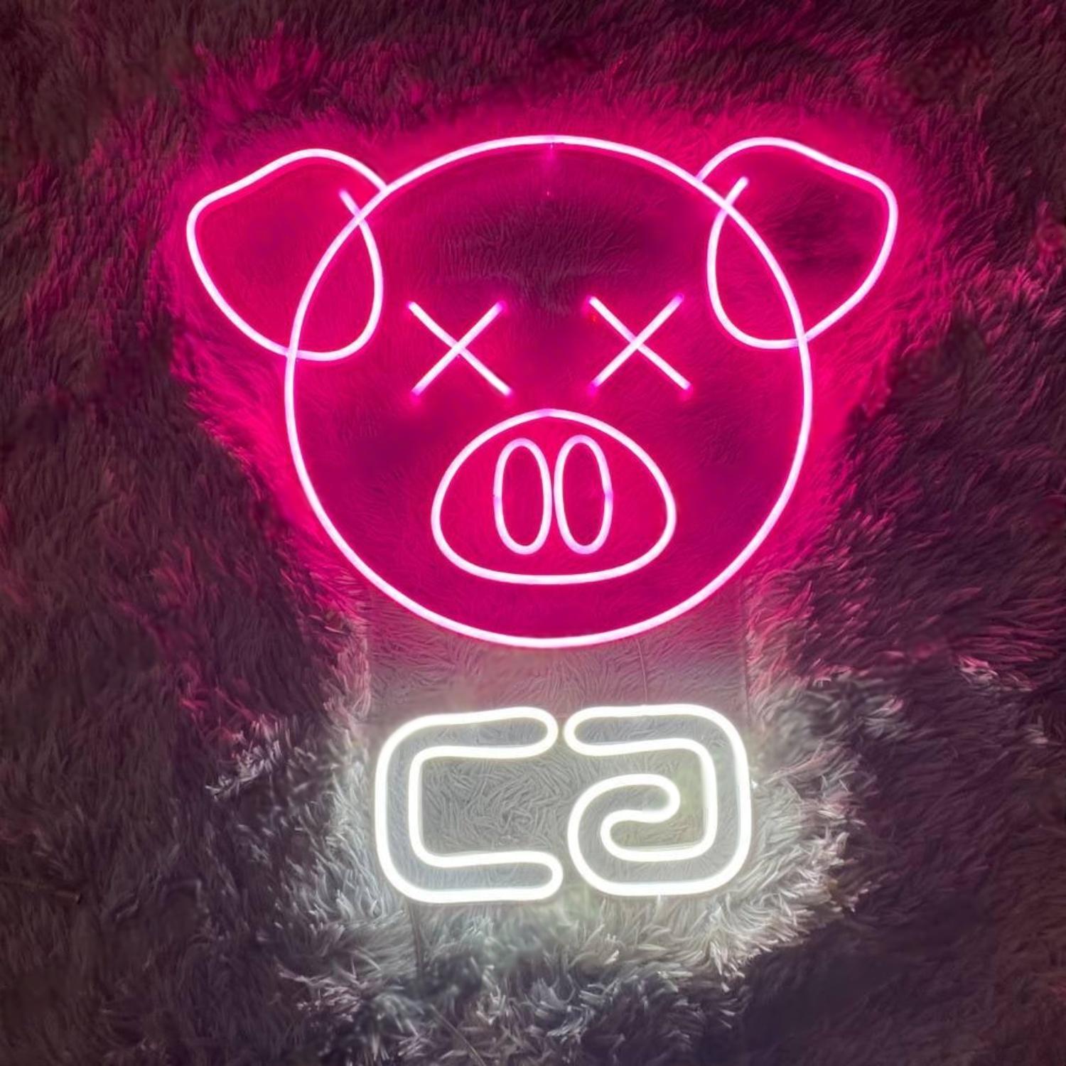 Bear Head Ca Blue White Led Neon Sign For Home Bar Cafe Decor | Shineneon