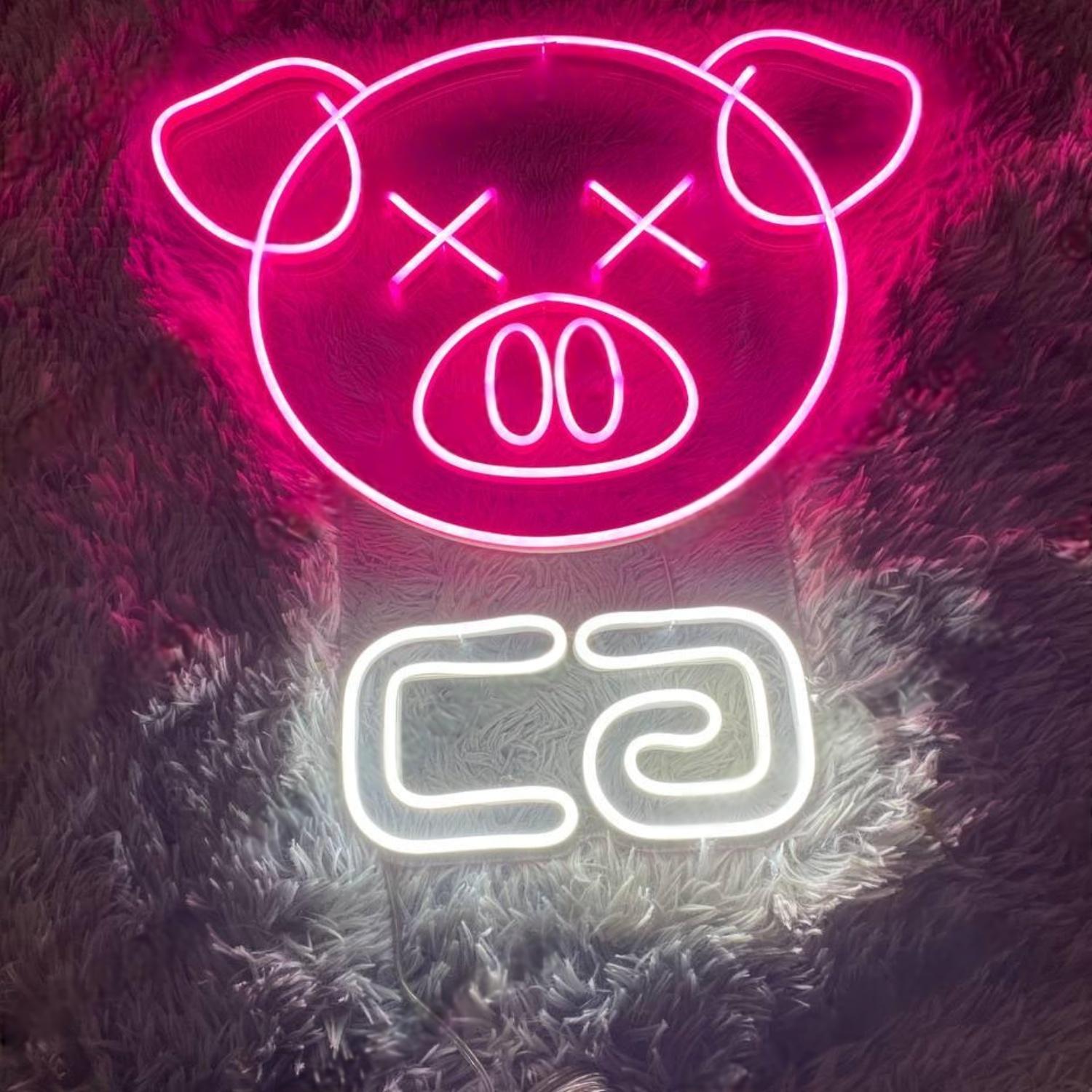Bear Head Ca Blue White Led Neon Sign For Home Bar Cafe Decor | Shineneon