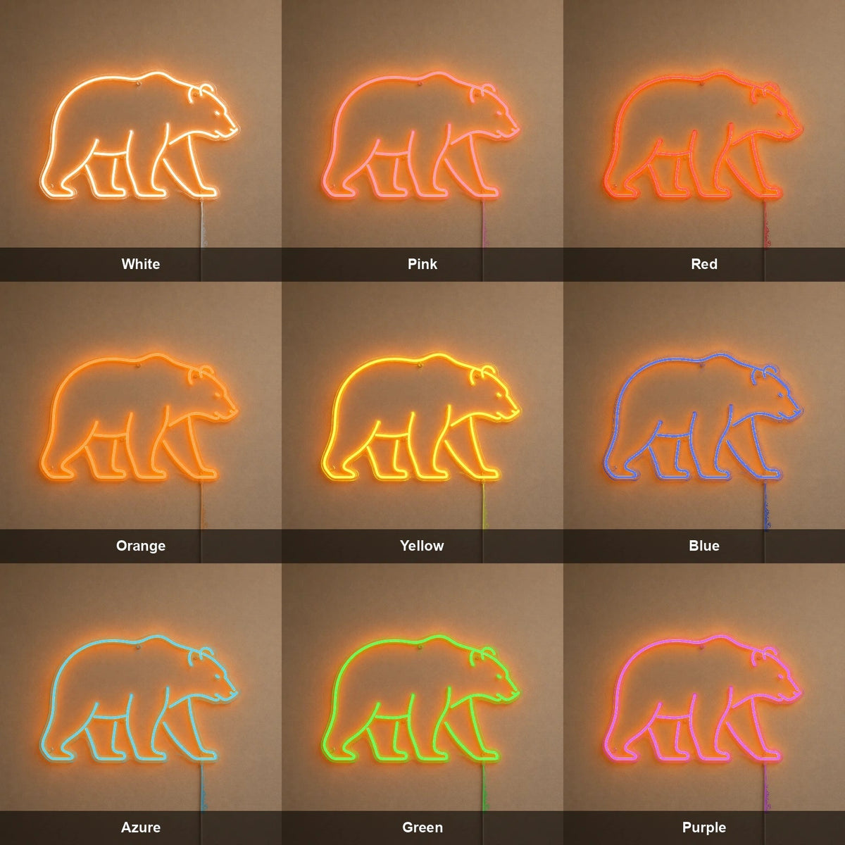 Bear Silhouette Wall LED Neon Sign - Shineneon