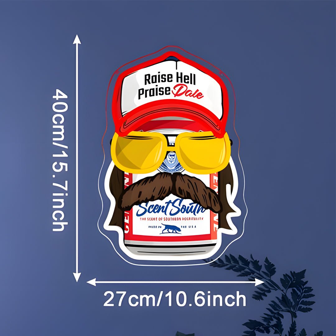 Bearded Racing Guy USB Led Neon Sign for Boys Room Man Cave Game Room & Birthday Gifts - Shineneon