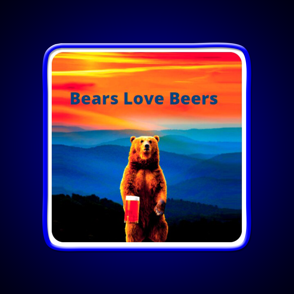 Bears Love Beers Beer Bar Decor Led Neon Sign Rgb Color - LED neon sign view 5