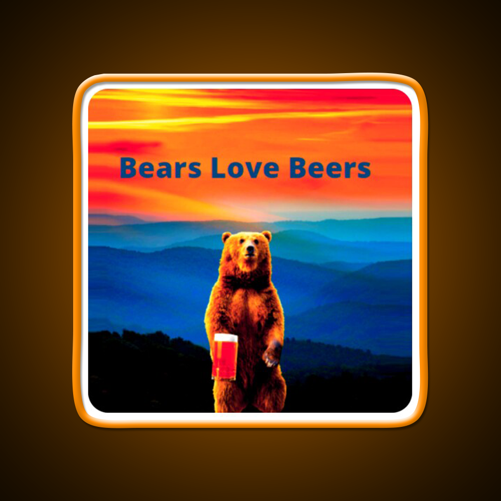 Bears Love Beers Beer Bar Decor Led Neon Sign Rgb Color - LED neon sign view 6