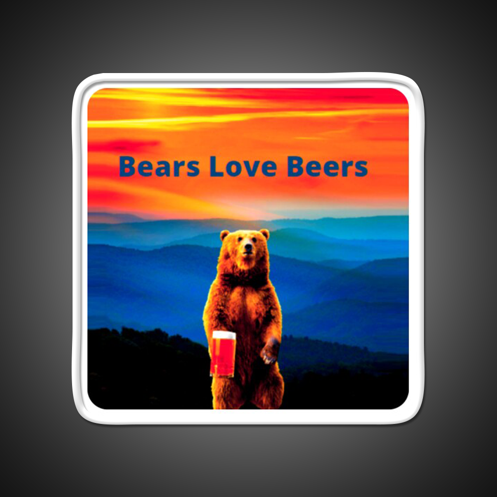 Bears Love Beers Beer Bar Decor Led Neon Sign Rgb Color - LED neon sign view 11