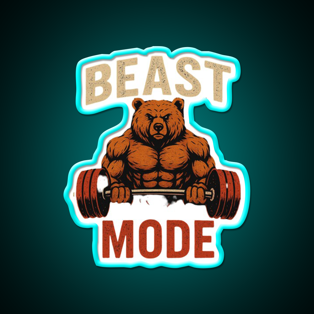 Beast Mode Cool Sign Gym Fitness Led Neon Sign Rgb Color