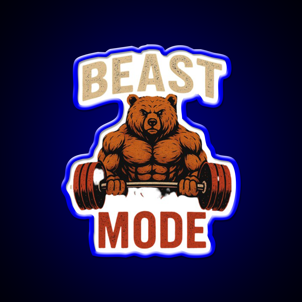 Beast Mode Cool Sign Gym Fitness Led Neon Sign Rgb Color