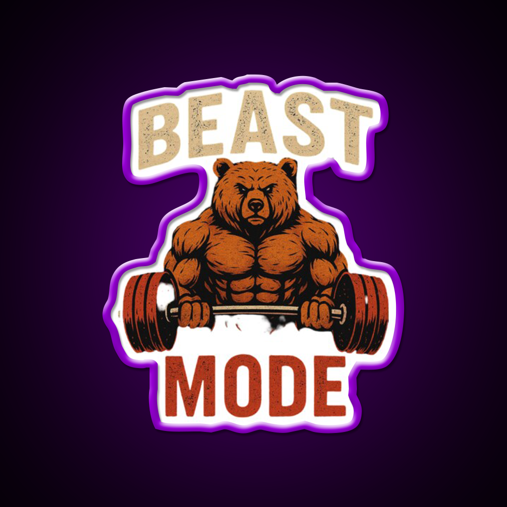 Beast Mode Cool Sign Gym Fitness Led Neon Sign Rgb Color