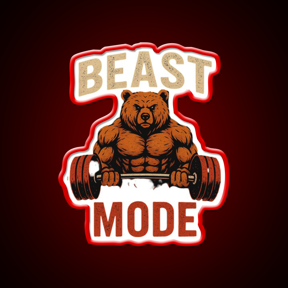 Beast Mode Cool Sign Gym Fitness Led Neon Sign Rgb Color