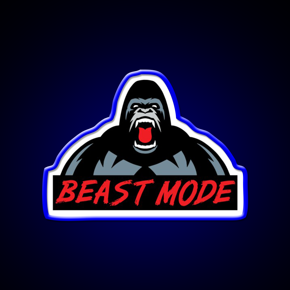 Beast Mode Gym Fitness Gorilla Gym Fitness Led Neon Sign Rgb Color