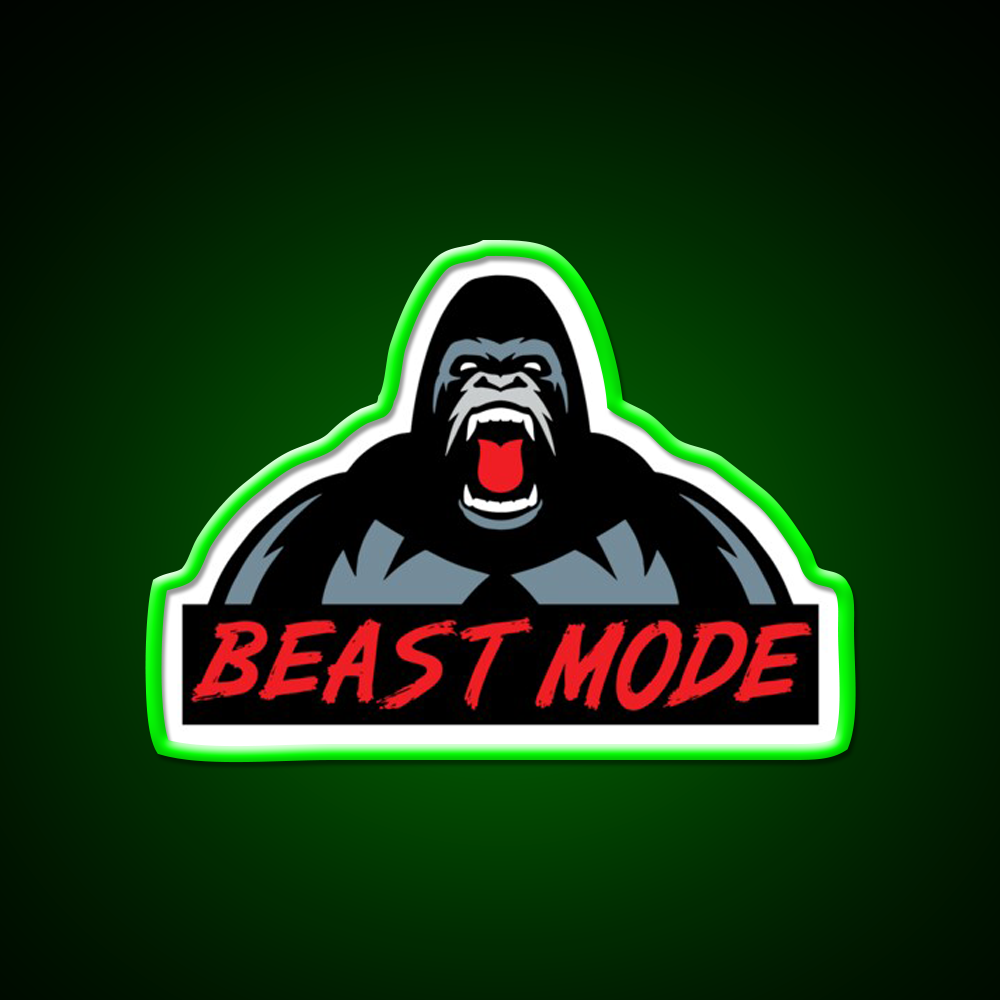 Beast Mode Gym Fitness Gorilla Gym Fitness Led Neon Sign Rgb Color