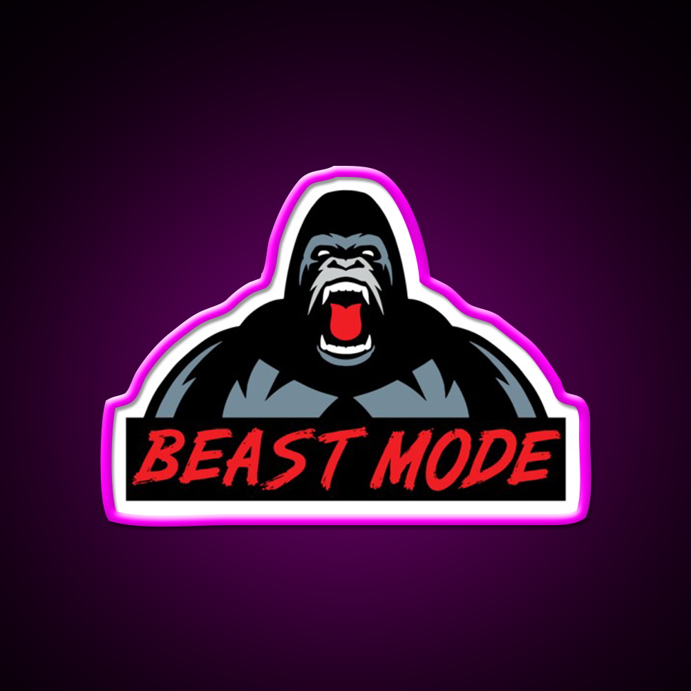 Beast Mode Gym Fitness Gorilla Gym Fitness Led Neon Sign Rgb Color
