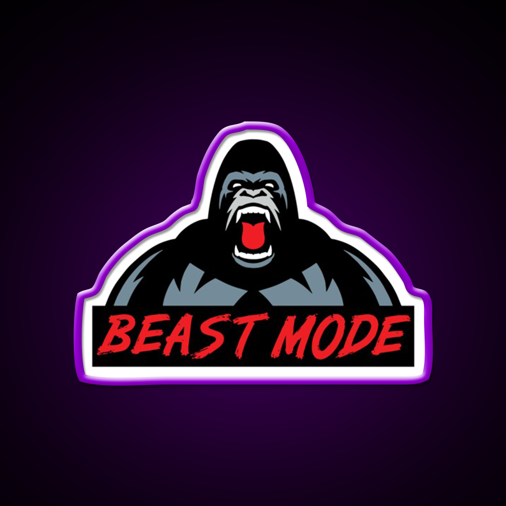 Beast Mode Gym Fitness Gorilla Gym Fitness Led Neon Sign Rgb Color