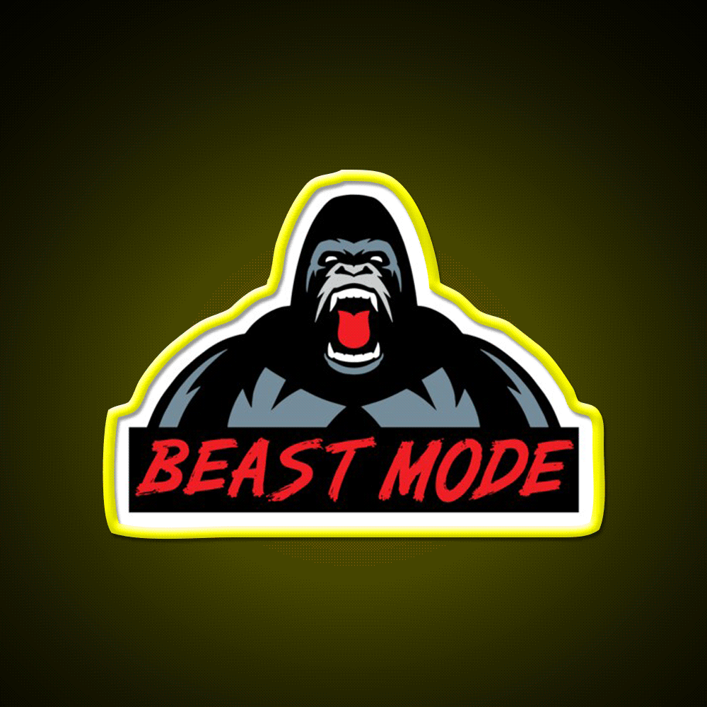 Beast Mode Gym Fitness Gorilla Gym Fitness Led Neon Sign Rgb Color