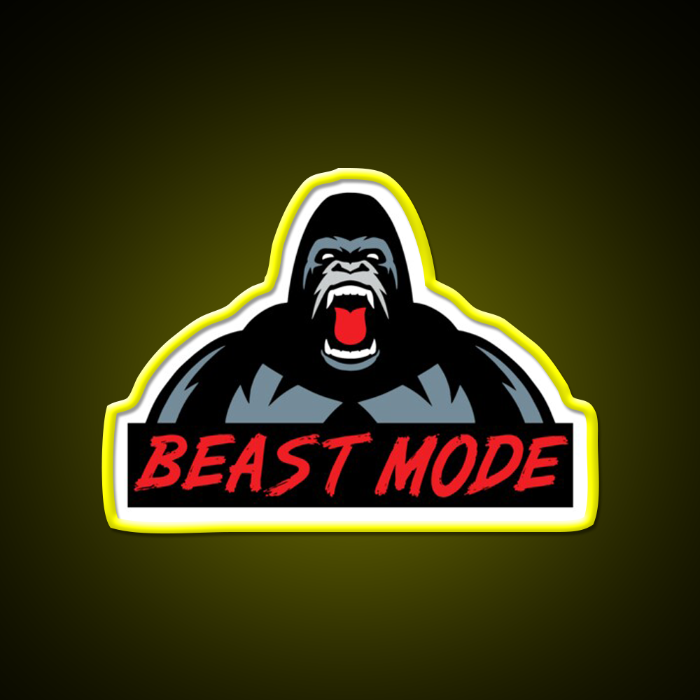 Beast Mode Gym Fitness Gorilla Gym Fitness Led Neon Sign Rgb Color