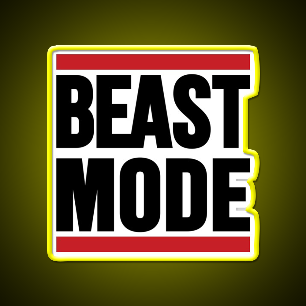 Beast Mode Gym Fitness Led Neon Sign For Workout Wall Rgb Color
