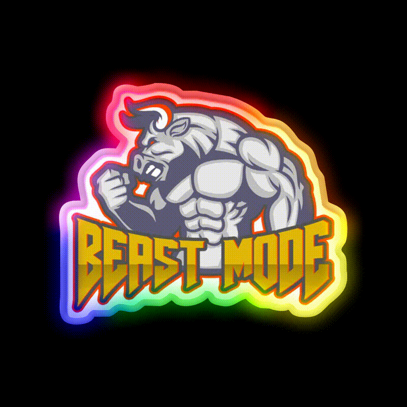 Beast Mode Gym Fitness Led Neon Sign Rgb Color