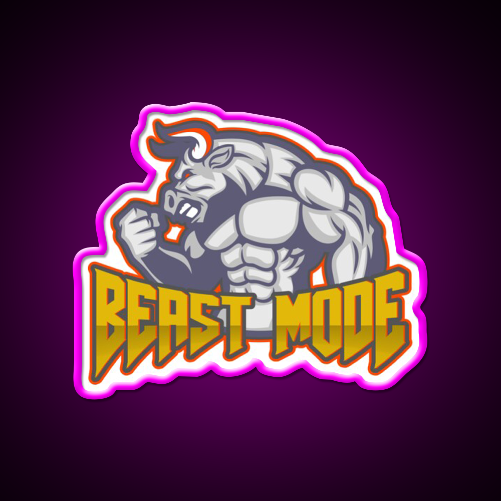 Beast Mode Gym Fitness Led Neon Sign Rgb Color