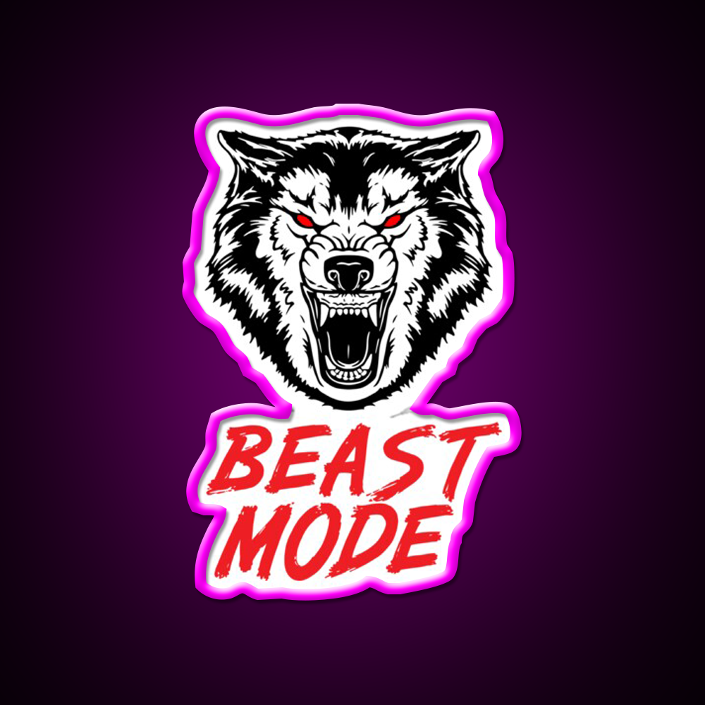 Beast Mode Gym Fitness Wolf Gym Fitness Led Neon Sign Rgb Color
