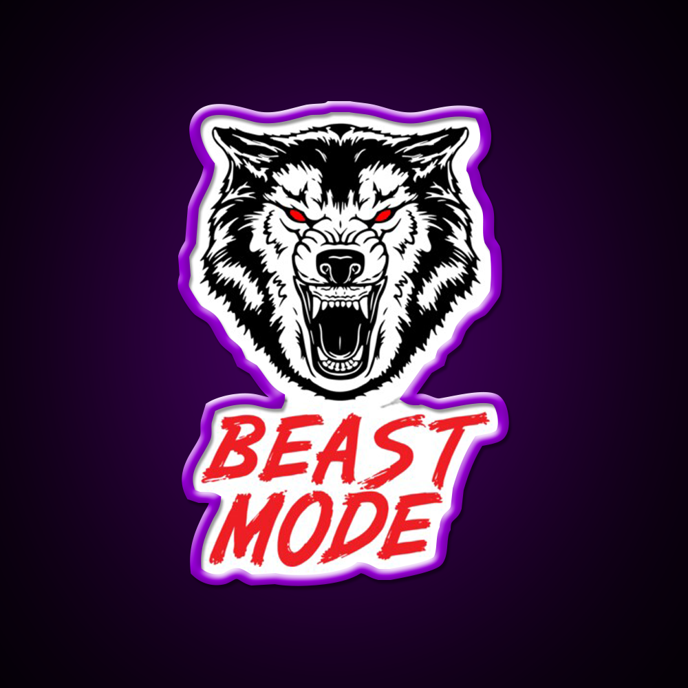 Beast Mode Gym Fitness Wolf Gym Fitness Led Neon Sign Rgb Color