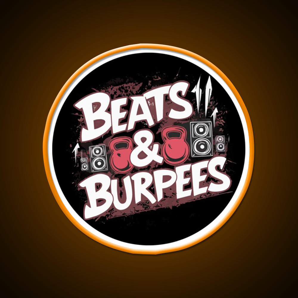 Beats And Burpees Gym Fitness Led Neon Sign Rgb Color