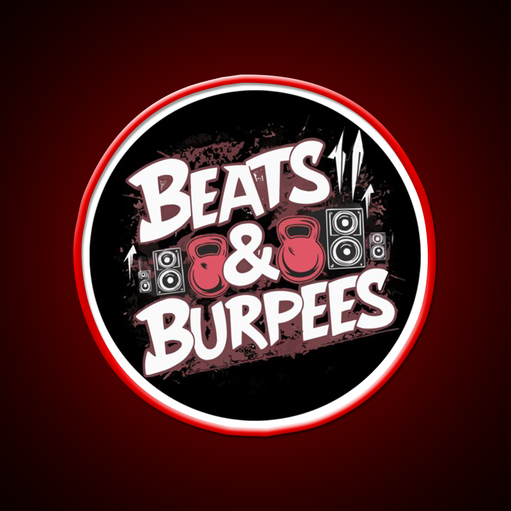 Beats And Burpees Gym Fitness Led Neon Sign Rgb Color
