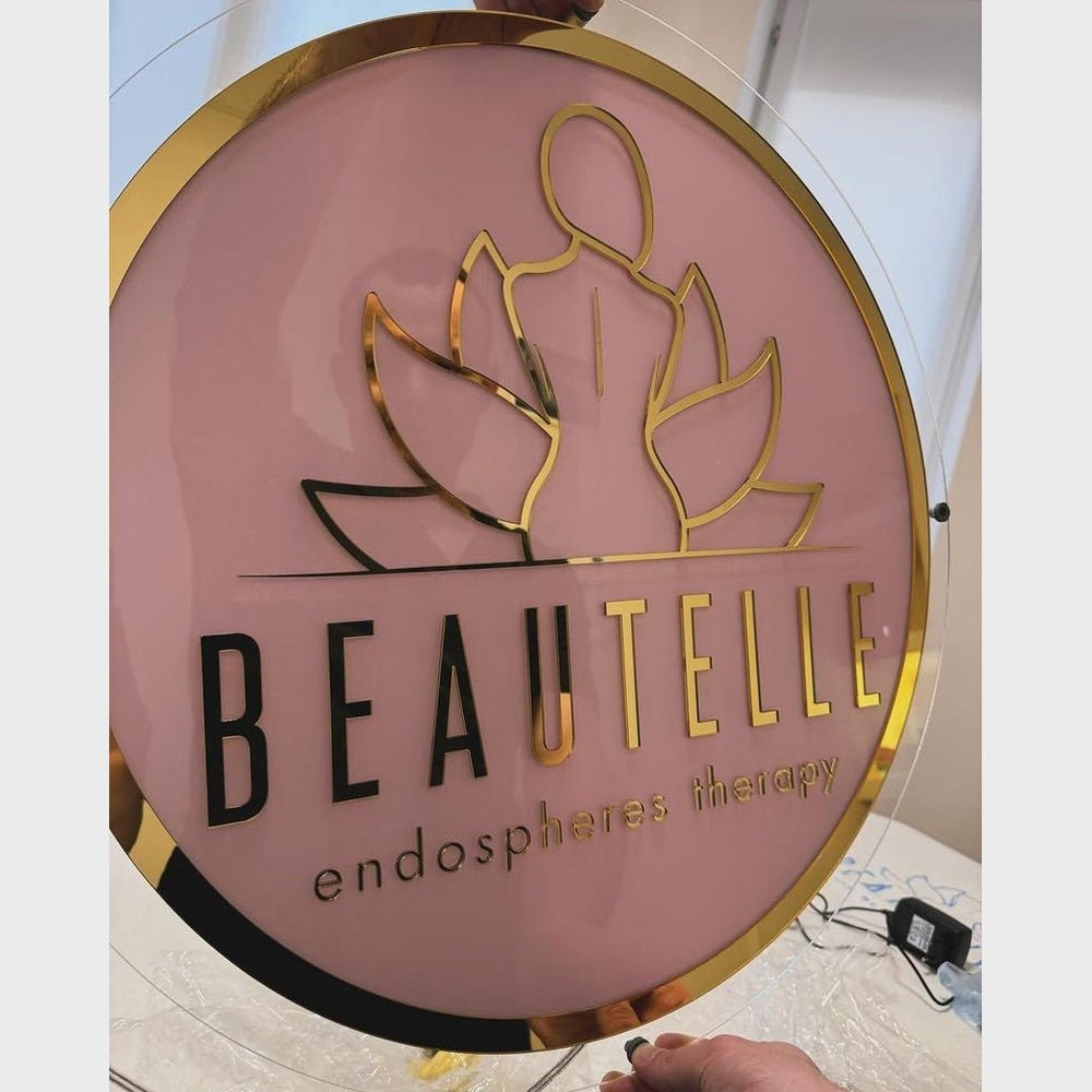 Beautelle Acrylic Business Logo Sign - Shineneon