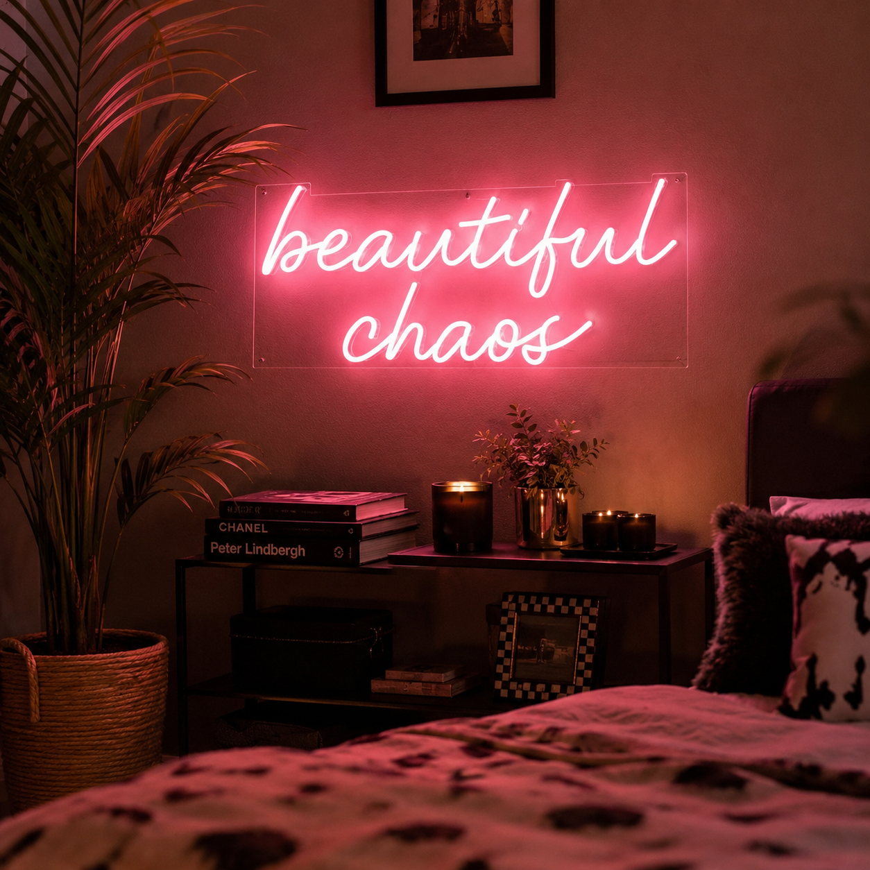 Beautiful Chaos LED Neon Sign - 03 Real Lifestyle Scene