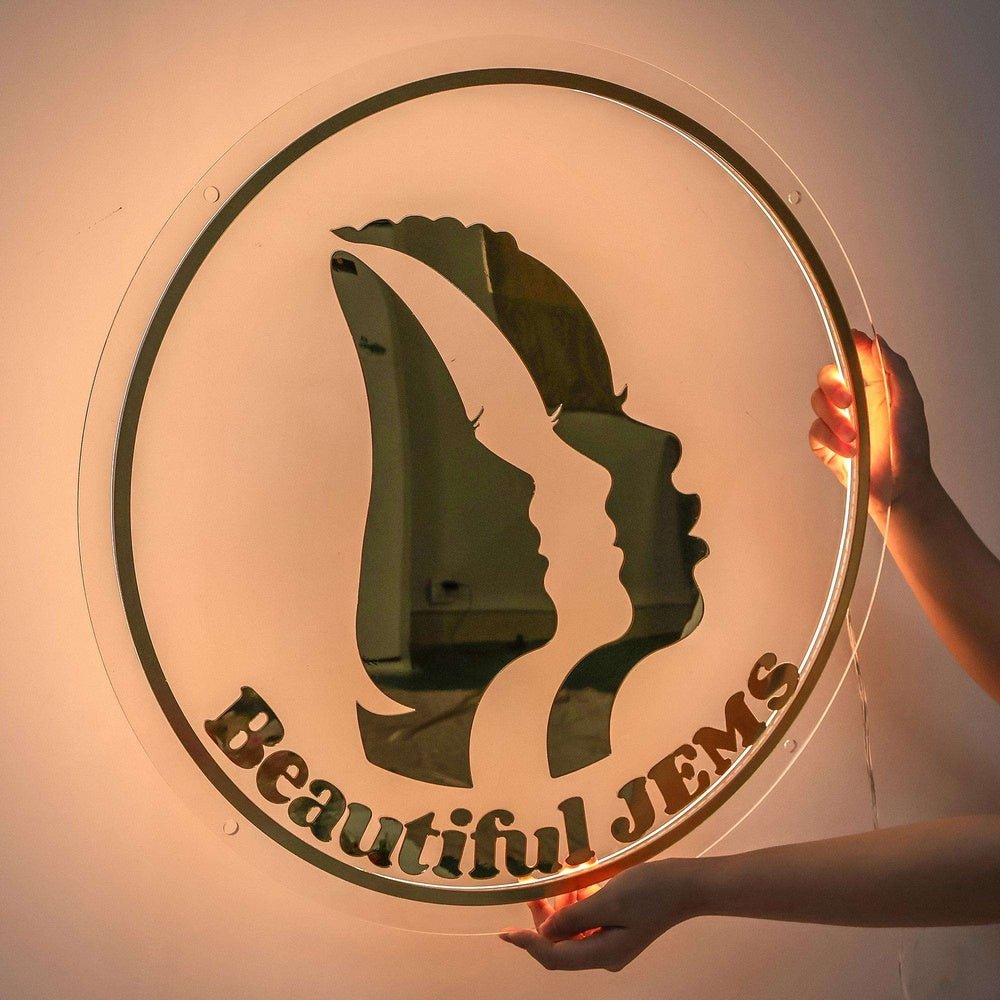 Beautiful Jems Acrylic Business Logo Sign - Shineneon