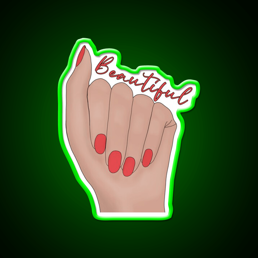 Beautiful Nail Salon Led Neon Sign Rgb Color - Shineneon