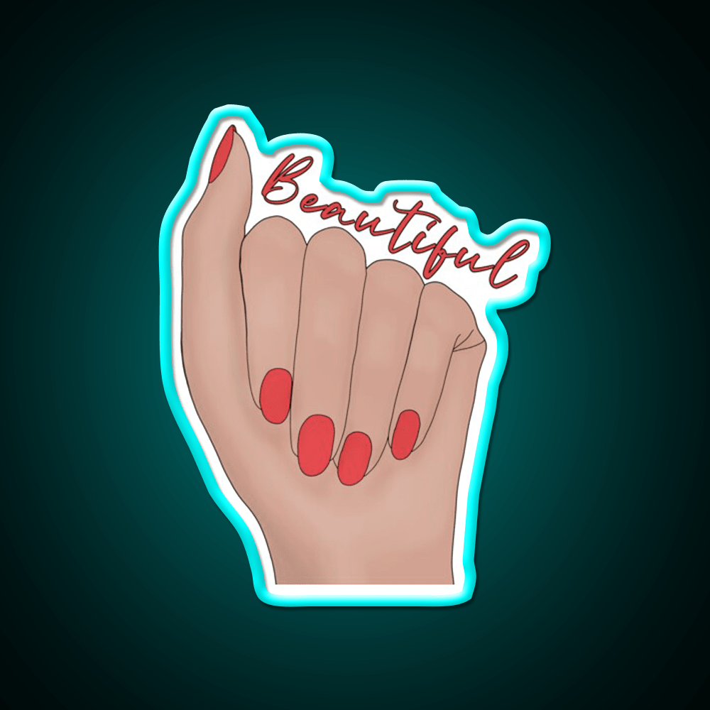 Beautiful Nail Salon Led Neon Sign Rgb Color - Shineneon