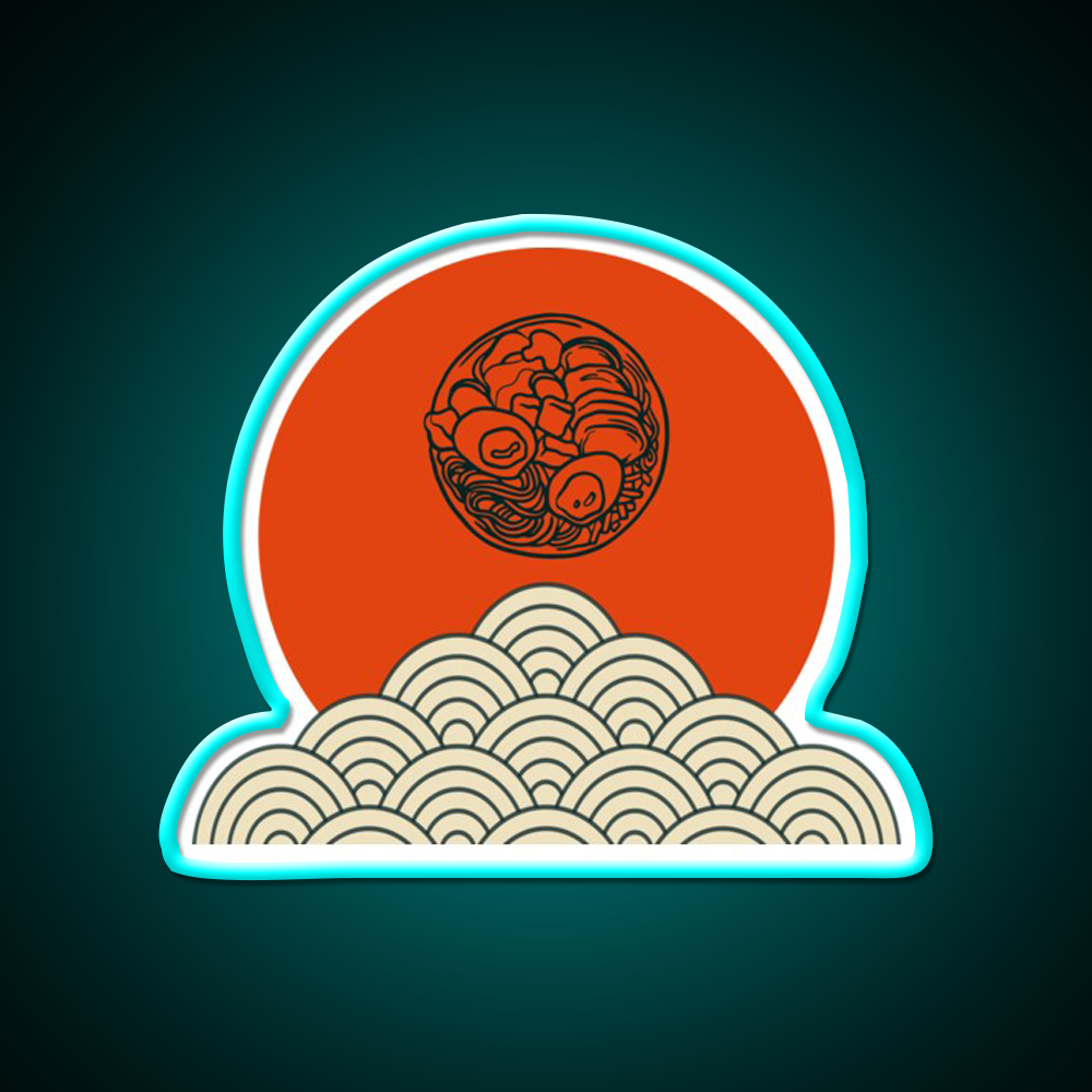 Beautiful Ramen Pieces Design Led Neon Sign Chinese Food Rgb Color