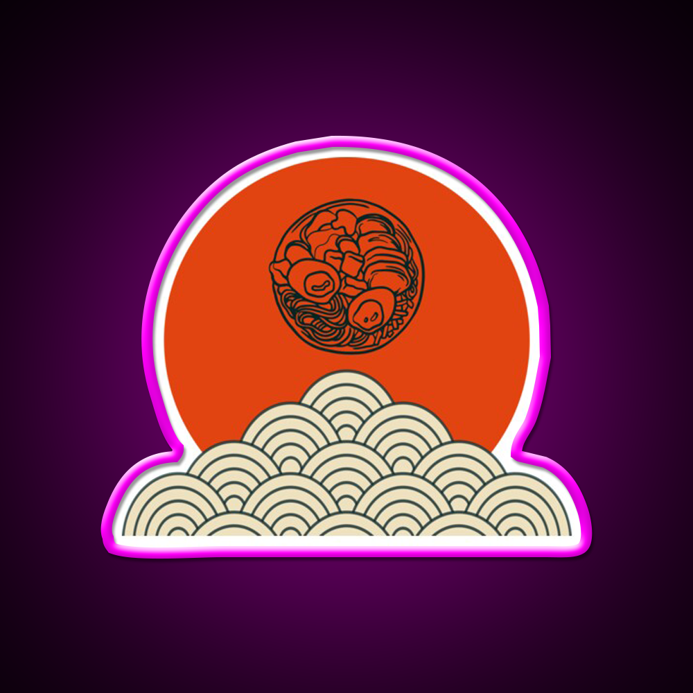 Beautiful Ramen Pieces Design Led Neon Sign Chinese Food Rgb Color