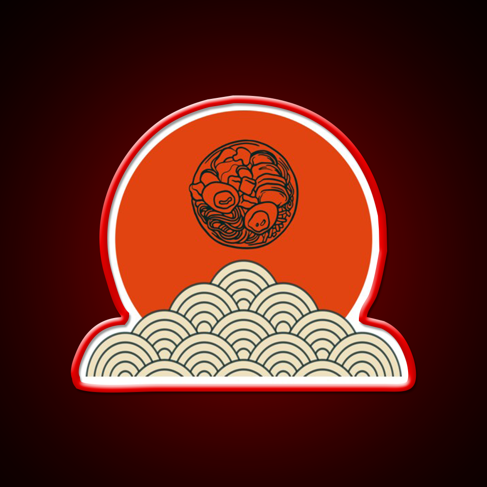 Beautiful Ramen Pieces Design Led Neon Sign Chinese Food Rgb Color