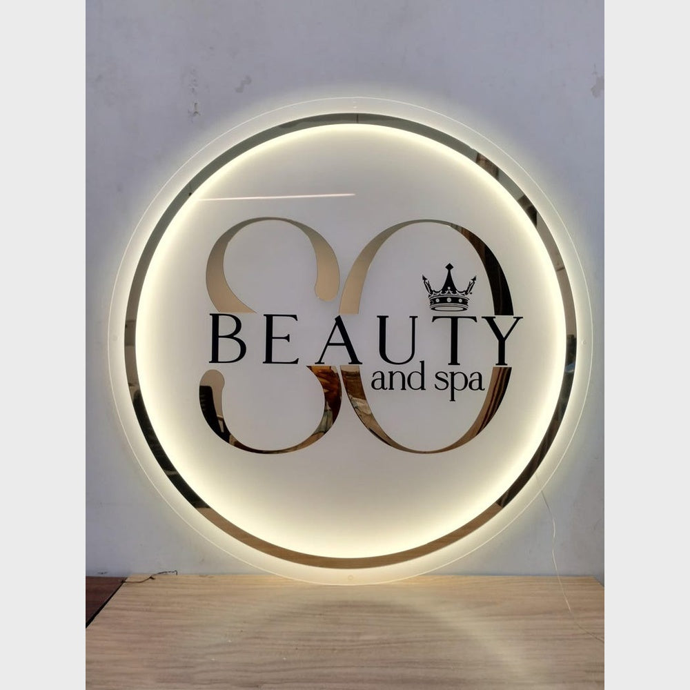Beauty And Spa Acrylic Business Logo Sign