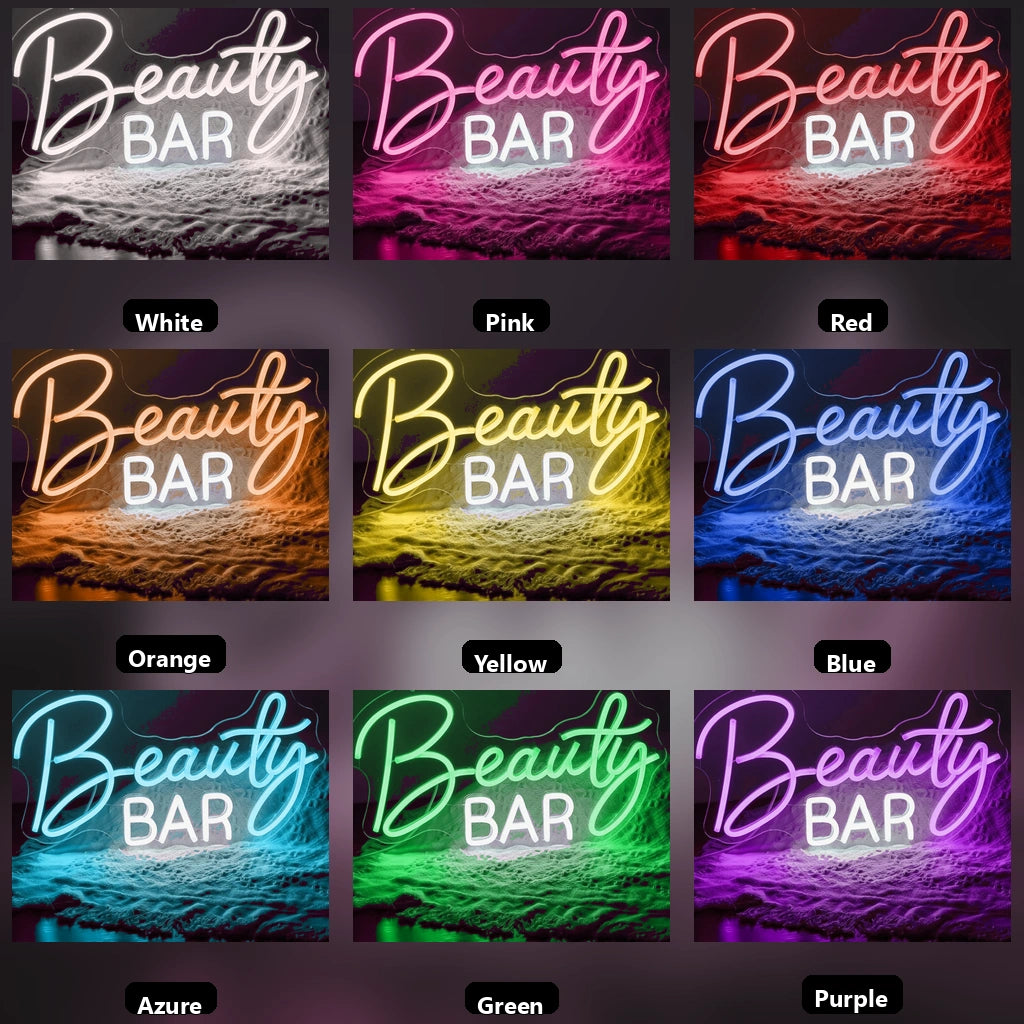Beauty Bar LED Neon Sign - 05 Color Grid