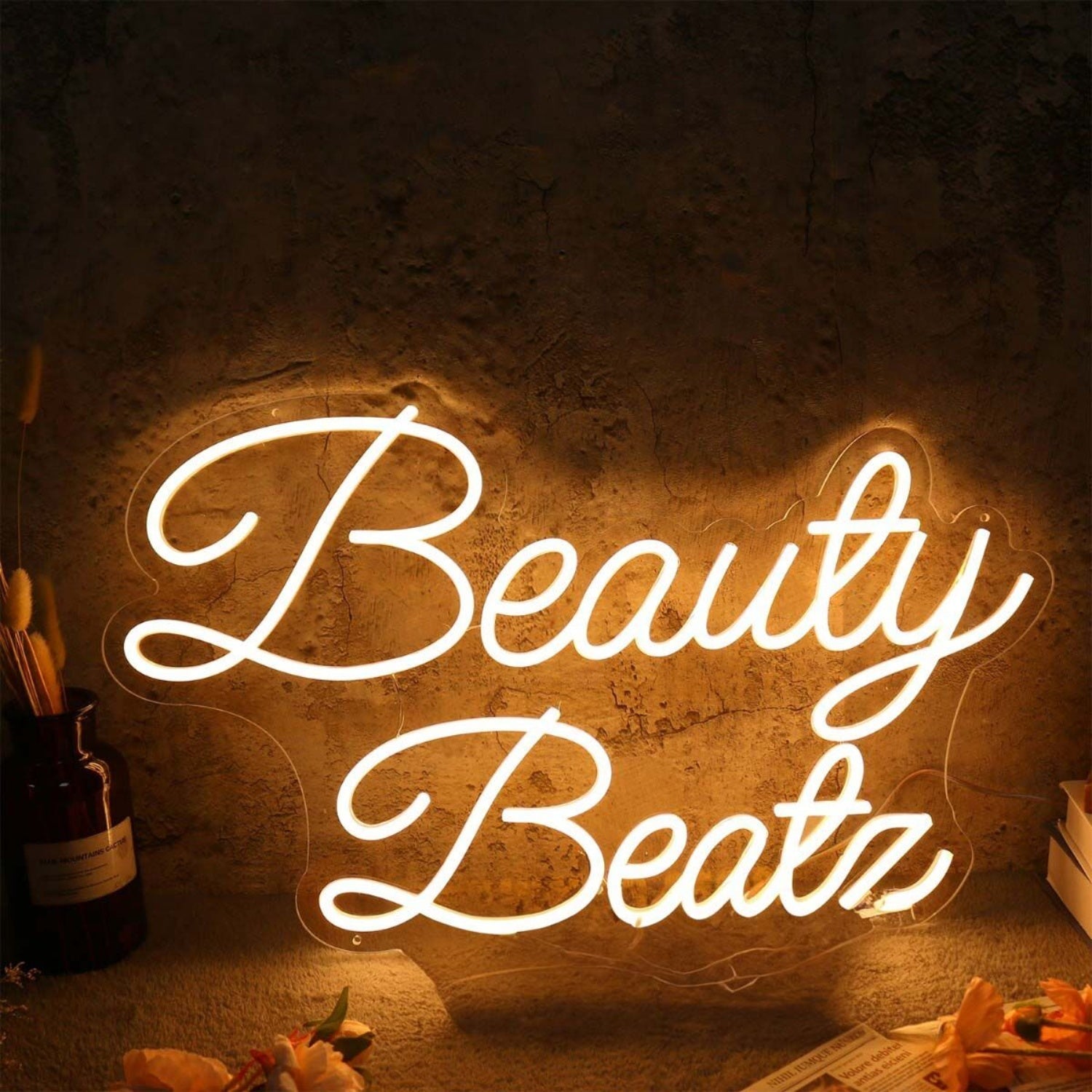 Beauty Beatz Yellow Led Neon Sign - Shineneon