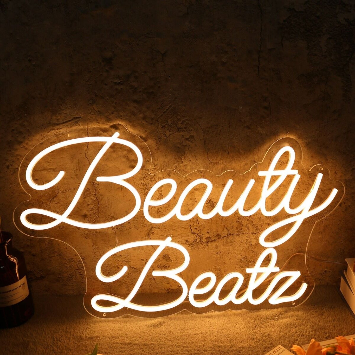 Beauty Beatz Yellow Led Neon Sign - Shineneon