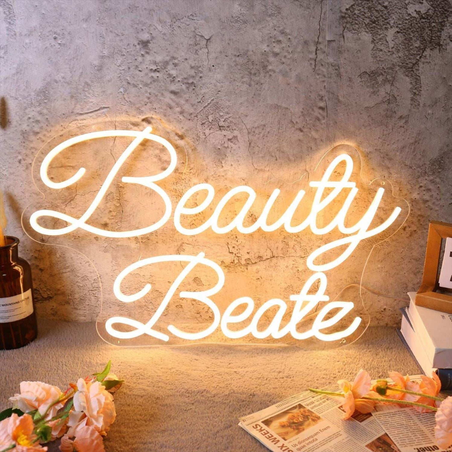 Beauty Beatz Yellow Led Neon Sign - Shineneon