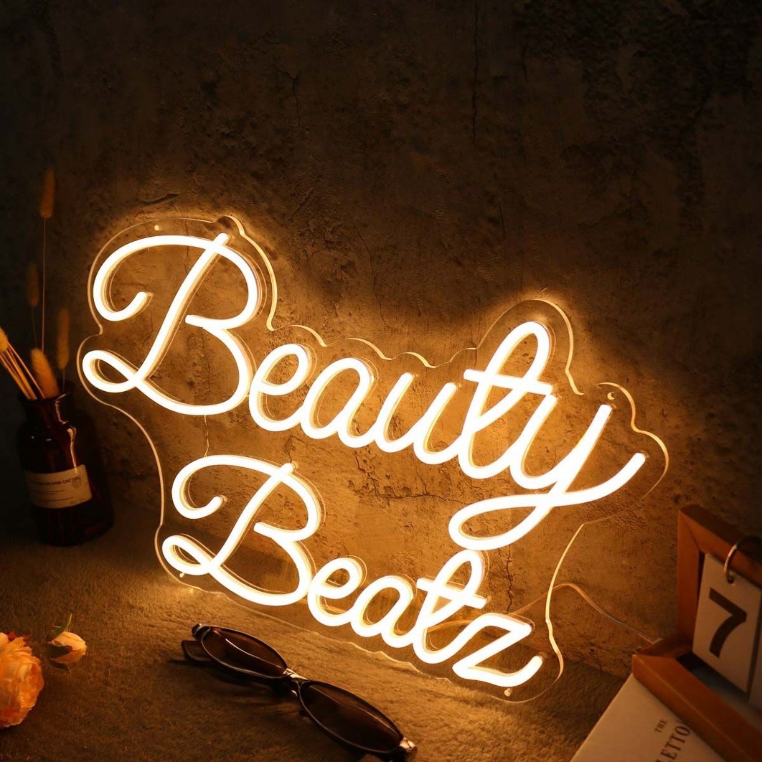 Beauty Beatz Yellow Led Neon Sign - Shineneon
